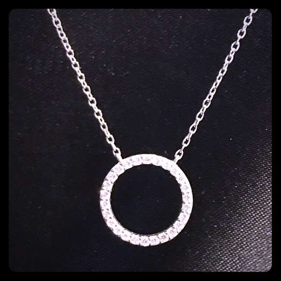 Diamonique Jewelry - ❤️ SS Circle Necklace